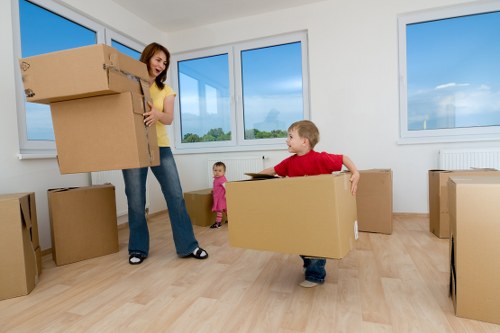 Packing and preparing boxes for a Tottenham Hale man and van booking