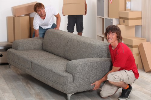 Removal team working in a Tottenham Hale apartment move