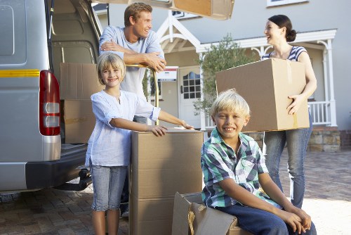 Loading household items into a van in Tottenham Hale
